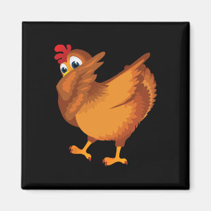 Funny Dabbing Chicken Lover - Cool Dab Party Gift Magnet