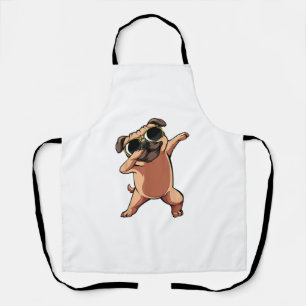Funny Dabbing Dab Pug Dog Pets Dance Animal Puppy  Apron