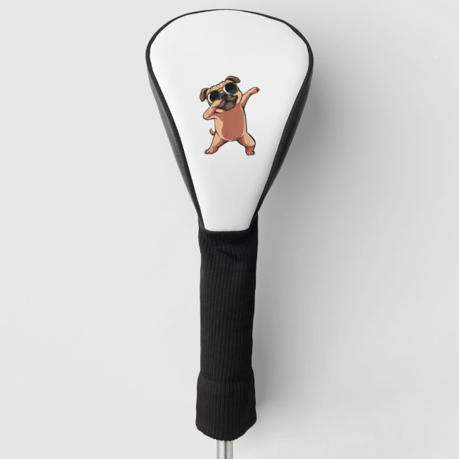 Funny Dabbing Dab Pug Dog Pets Dance Animal Puppy  Golf Head Cover (Front)