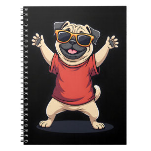 Funny Dabbing Dab Pug Dog Pets Dance Animal Puppy Notebook
