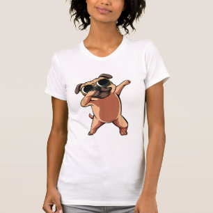 Funny Dabbing Dab Pug Dog Pets Dance Animal Puppy  T-Shirt