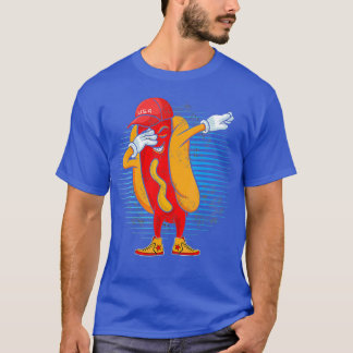Funny Dabbing Dancing Hot Dog Frankfurter Hot T-Shirt