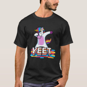 Funny Dabbing Dancing Unicorn Yeet Colourful Dab D T-Shirt