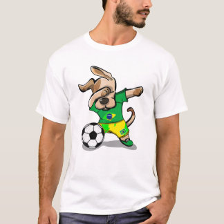 Funny Dabbing Dog Brazil Soccer Jersey Brazilian F T-Shirt