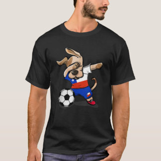 Funny Dabbing Dog Chile Soccer Jersey Chilean Foot T-Shirt