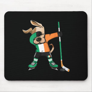 Funny Dabbing Dog Ireland Ice Hockey Fans Jersey D Mouse Mat