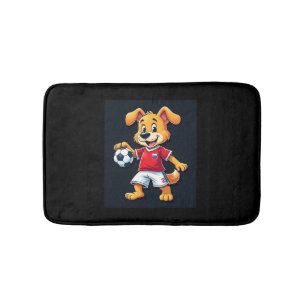 Funny Dabbing Dog Russia Soccer Jersey Russian Foo Bath Mat