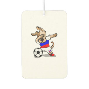 Funny Dabbing Dog Russia Soccer Jersey Russian Foo Car Air Freshener