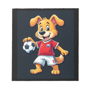 Funny Dabbing Dog Russia Soccer Jersey Russian Foo Notepad