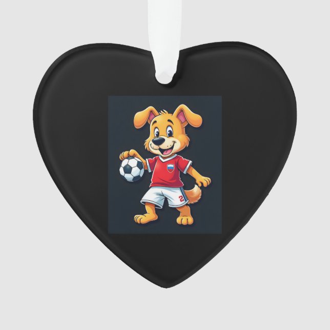 Funny Dabbing Dog Russia Soccer Jersey Russian Foo Ornament (Front)