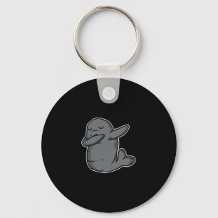 Funny Dabbing Dugong Dab Dance Manatee Lover Gift Key Ring
