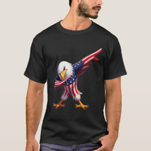 Funny Dabbing Eagle American Flag Usa 4th Of July T-Shirt