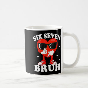 Funny Dabbing Heart Bruh 67 Meme Valentine's Day Coffee Mug