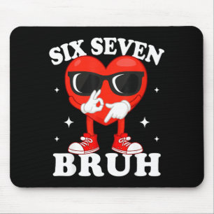 Funny Dabbing Heart Bruh 67 Meme Valentine's Day Mouse Mat
