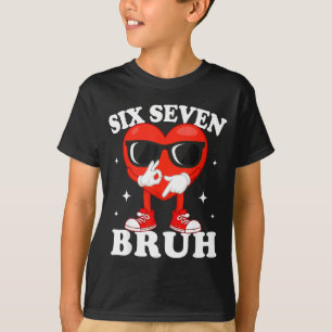 Funny Dabbing Heart Bruh 67 Meme Valentine's Day T-Shirt