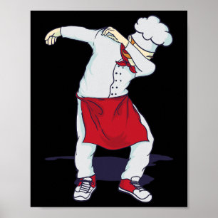 Funny Dabbing Hibachi Chef Cute Sous Head Cook Dab Poster