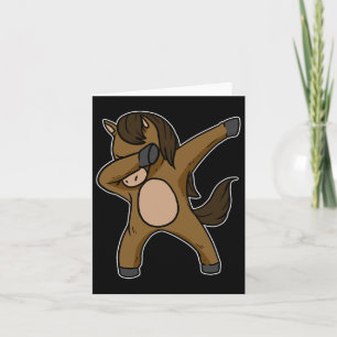 Funny Dabbing Horse Dab Dance Riding Horseck Lover Card