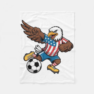 Funny Dabbing Ld Eagle Usa Soccer - Usa Flag Socce Fleece Blanket