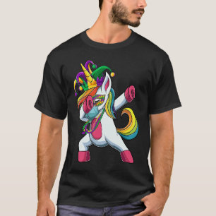 Funny Dabbing Mardi Gras Unicorn Quarantine Women  T-Shirt