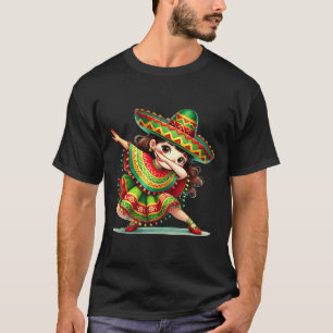 Funny Dabbing Mexican Girls Cinco De Mayo Poncho S T-Shirt