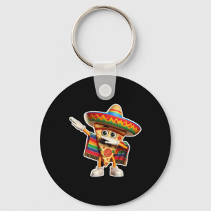 Funny Dabbing Mexican Pizza Dance Food Lover Gradu Key Ring
