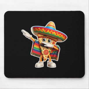 Funny Dabbing Mexican Pizza Dance Food Lover Gradu Mouse Mat