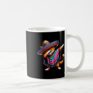 Funny Dabbing Mexican Poncho Sombrero Cat Cinco De Coffee Mug