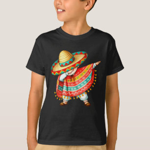Funny dabbing mexican poncho sombrero cinco de may T-Shirt