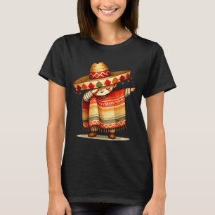 Funny dabbing mexican poncho sombrero cinco de may T-Shirt