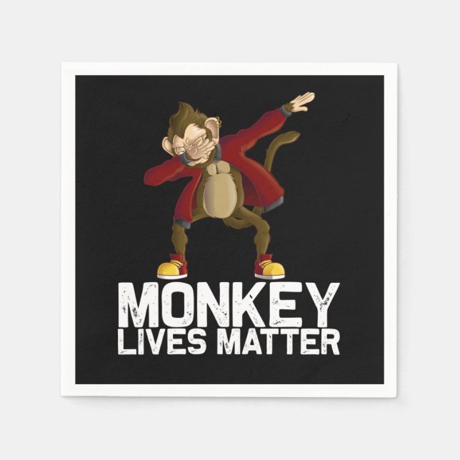 Funny Dabbing Monkey Napkin (Front)