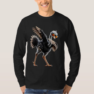 Funny Dabbing Ostrich Bird Lover Dab Birdwatching T-Shirt