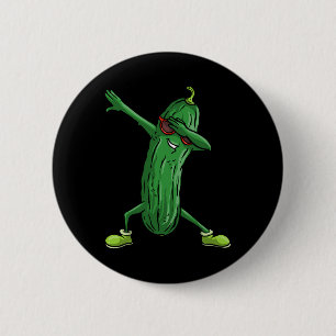 Funny Dabbing Pickle Gift Cute Dancing Cucumber Me 6 Cm Round Badge