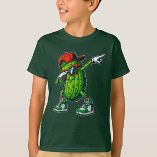 Funny Dabbing Pickle Humour Fun Pickle Lovers Kids T-Shirt