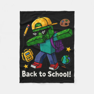 Funny Dabbing Pixel Gamer Back To School Kids Boys Fleece Blanket