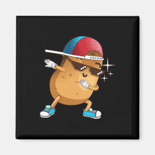 Funny Dabbing Potato Gift Cool Dancing Spuds Hip-h Magnet