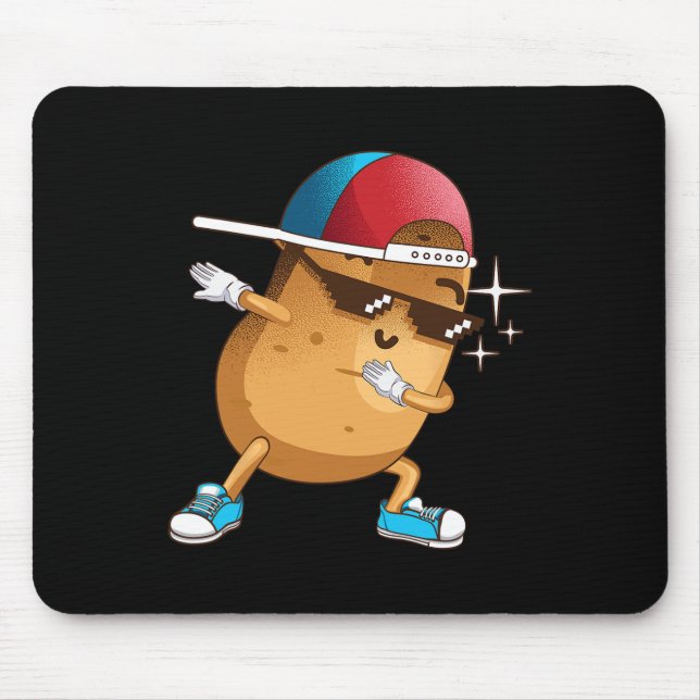 Funny Dabbing Potato Gift Cool Dancing Spuds Hip-h Mouse Mat (Front)