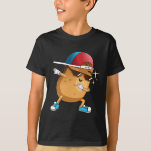 Funny Dabbing Potato Gift Cool Dancing Spuds Hip-h T-Shirt