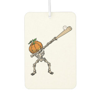 Funny Dabbing Pumpkin Head Baseball Gift Idea Car Air Freshener