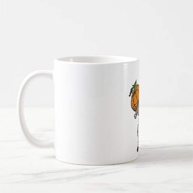 Funny Dabbing Pumpkin Head Soccer Gift Idea Coffee Mug (Left)
