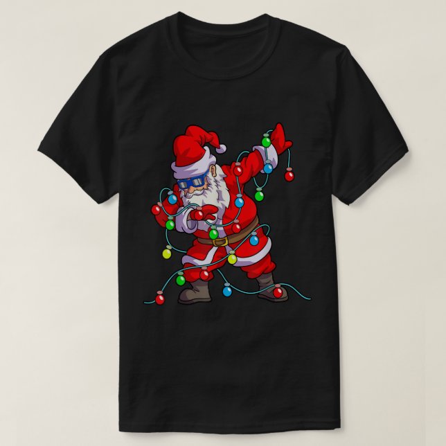 Funny Dabbing Santa Christmas Design T-Shirt (Design Front)