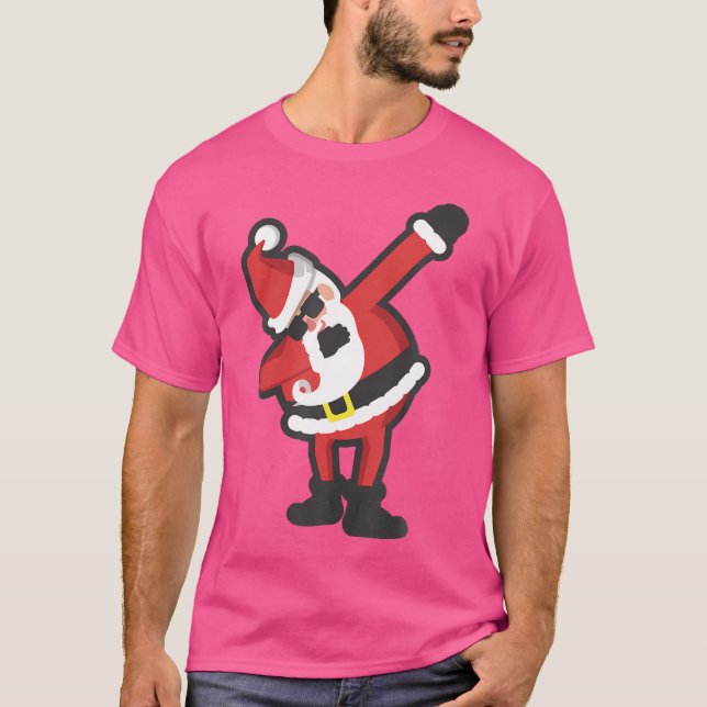 Funny Dabbing Santa Hip Hop 	  Christmas Dab T-Shirt (Front)