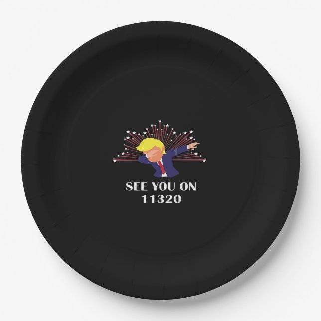 Funny Dabbing See 11320 Design Graphic Paper Plate (Front)