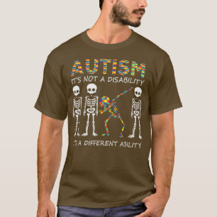 Funny Dabbing Skeleton Halloween Autism Its Not A T-Shirt