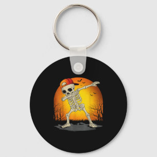 Funny Dabbing Skeleton Skull Halloween For Kids Bo Key Ring