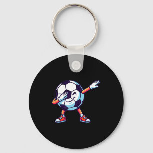 Funny Dabbing Soccer Ball Cartoon Srt Gift Kids Bo Key Ring