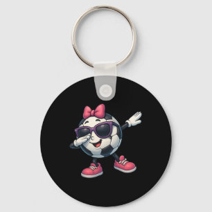Funny Dabbing Soccer Ll Girl Tee For Kids Youth Fa Key Ring