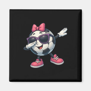 Funny Dabbing Soccer Ll Girl Tee For Kids Youth Fa Magnet