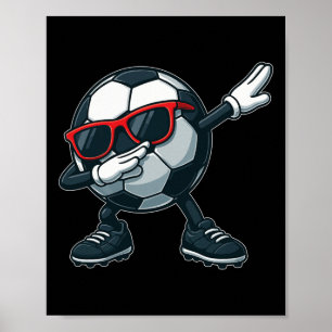 Funny Dabbing Soccer Shirt For Boys Men Women Spor Poster
