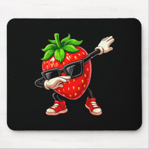Funny Dabbing Strawberry Summer Fruit Lover Men Wo Mouse Mat