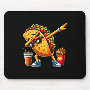 Funny Dabbing Taco Cinco De Mayo Boys Men Mexican Mouse Mat